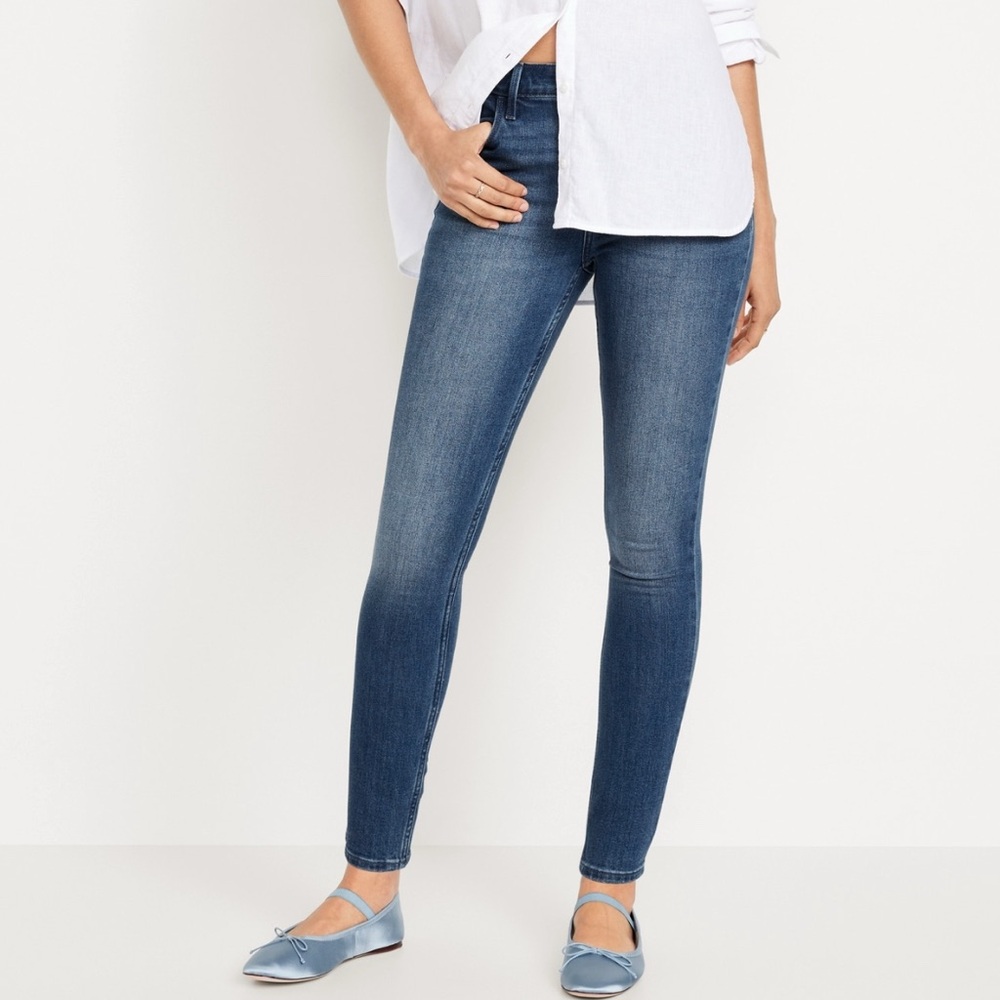 Old Navy Wow High rise skinny‎ Women's Dark Blue Jeans Size 6 School Fall